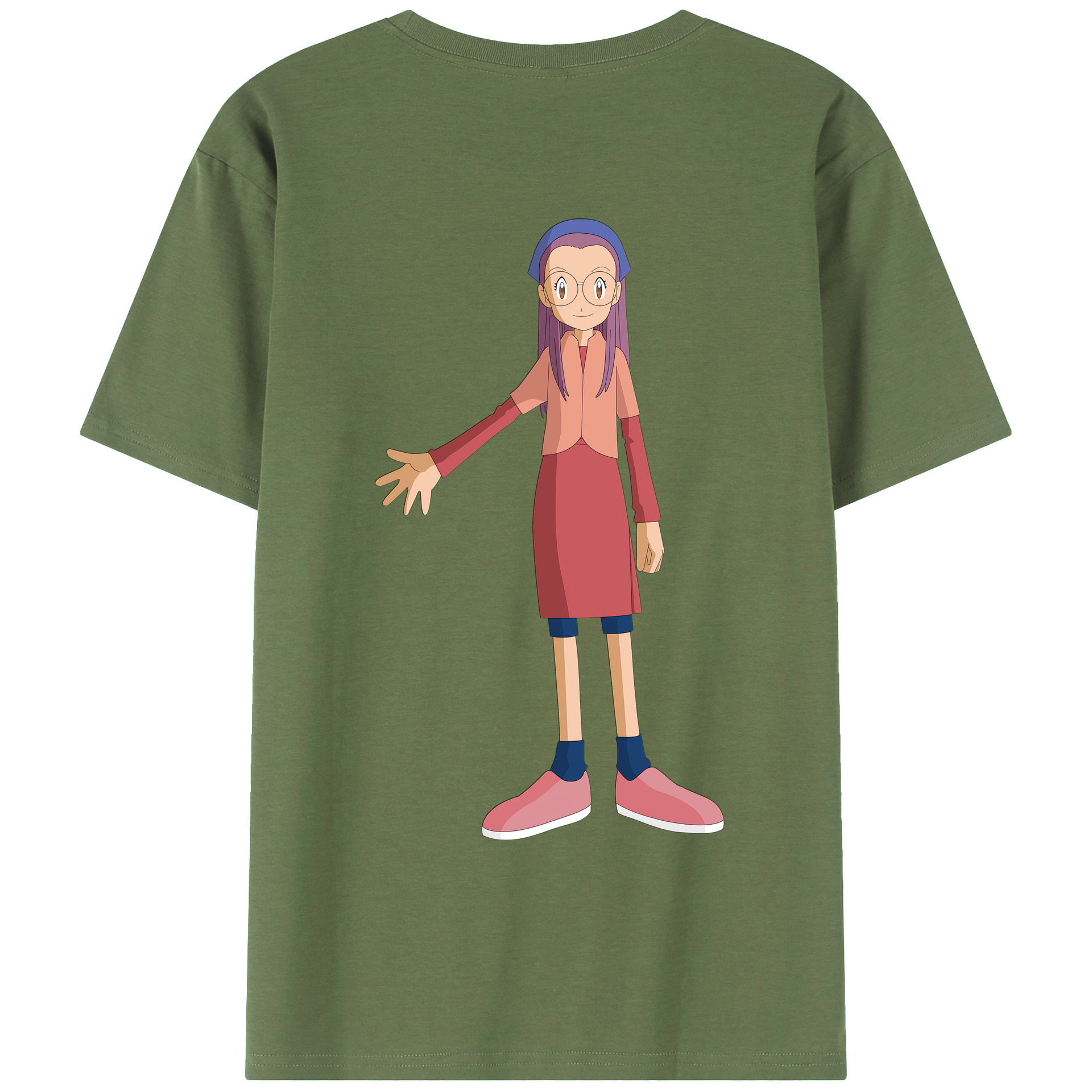 （画像用） Digimon デジタルモンスター/デジモン 綿100％ メンズ半袖Tシャツ（バックプリント） 通気性